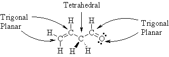 3D drawing of 3-butenal