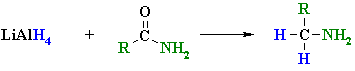 reduction of amides using LiAlH4